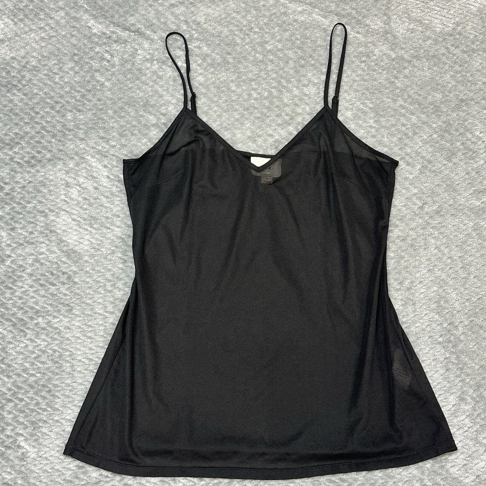 Y2K Babydoll Tank ECI‎ New York Black Mesh Top Whimsigoth Coquette Fairy Sheer